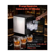 Portable 22 Lbs/24H Countertop Ice Machine with Convenient Ice Transfer Self Cleaning Function for Home, Office & Bar