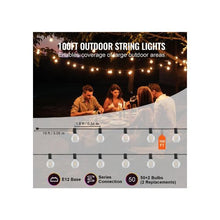 100FT LED Warm White 2700K Decorative Outdoor String Light Set For Backyard