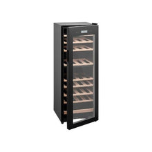 Freestanding 42 Bottle Wine Cellar Refrigerator Dual Zone Freestanding Wine Storage Cabinet with Wooden Shelves for Home Bar & Office