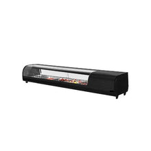 2.9 Cu.Ft. Commercial Sushi Display Showcase 70.28-Inch Refrigerated Countertop Case with 5 Pans Curved Glass & LED Lighting