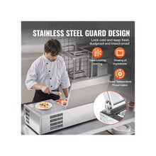 40 Inch Commercial Refrigerated Condiment Prep Station with 1/3 & 1/6 Pans Stainless Steel Body