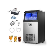 Automatic Commercial Built-In or Freestanding Ice Maker Machine with Pump 100 lbs/24H with 30 lb Storage Bin
