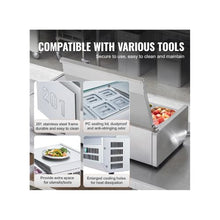 40 Inch Commercial Refrigerated Condiment Prep Station with 1/3 & 1/6 Pans Stainless Steel Body