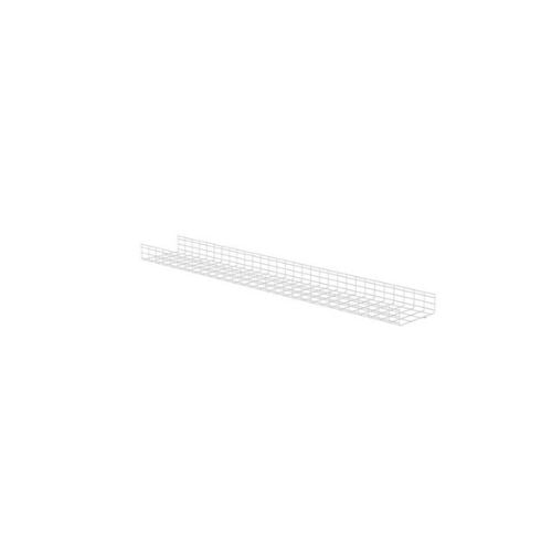 Powdered Coated Steel Cable Management Wire Basket White PWB6X18WH