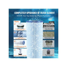 50 SQ FT Inground & Above Ground Pool Cartridge Filter Swimming Pool Filtration System with Upgraded Filter Element
