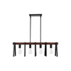 Adjustable 4 Light E26 Industrial Farmhouse Pendant Fixture Metal Ceiling Light Fixture Black