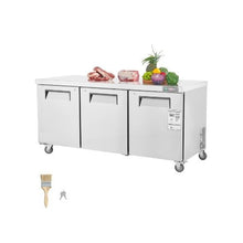 Commercial 72 Inch 3-Door Refrigerated Sandwich & Salad Prep Table with 20 Cu. Ft. Capacity