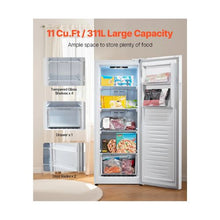 11 Cu.Ft Frost-Free Convertible Refrigerator Freezer with Intelligent Temperature Control Flexible Storage & Modern Upright Design