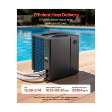 88,850 BTU Inverter Pool Heat Pump Electric Swimming Pool Heater for Up to 22454 Gallons All-DC Inverter Technology WiFi Remote Control Multiple Safety Protection