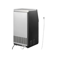 Automatic Commercial Built-In or Freestanding Ice Maker Machine with Pump 100 lbs/24H with 30 lb Storage Bin