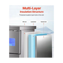 132 LBS/24H Commercial Ice Making Machine with Worktop Sink & 30 LBS Storage Bin & Self-Cleaning Function