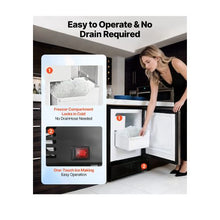 15 Inch Wide Compact 15 Lbs/24H Crescent Ice Maker for Home & Commercial Use with Automatic Ice Production