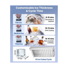 Automatic Commercial Ice Maker Machine 160 lbs/24H with 30 lb Storage Bin with Self Clean Feature