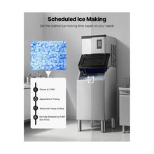 300 lbs Heavy Duty Commercial Ice Maker with Stainless Steel Storage Container with Touchscreen & Self-Cleaning