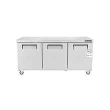 Commercial 72 Inch 3-Door Refrigerated Sandwich & Salad Prep Table with 20 Cu. Ft. Capacity