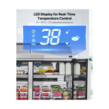 60 Inch Commercial Refrigerated Prep Table with 24 Food Pans, Salad Prep Cooler and Work Surface