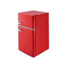 90 L Space-Saving Compact Refrigerator with Freezer Compartment, Glass Shelf & Adjustable Thermostat Red
