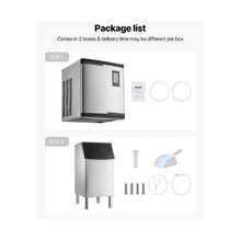 300 lbs Heavy Duty Commercial Ice Maker with Stainless Steel Storage Container with Touchscreen & Self-Cleaning