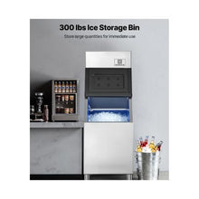 High Capacity Commercial Ice Making Machine with 550LB Daily Output and 300LB Storage Bin