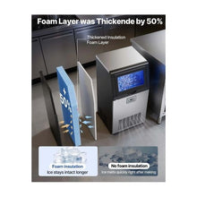 Automatic Commercial Built-In or Freestanding Ice Maker Machine with Pump 100 lbs/24H with 30 lb Storage Bin