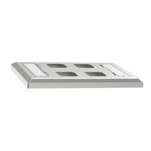 4 Port Stainless Steel Flat Faceplate With Label Pocket Metallic NKF4S