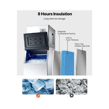 High Capacity Commercial Ice Making Machine with 550LB Daily Output and 300LB Storage Bin
