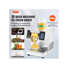Commercial 573 LBS/24H Electric Snowflake Ice Machine with High-Efficiency Cooling