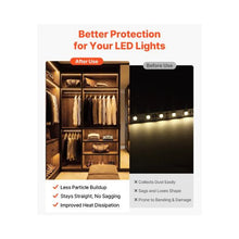 6.6 ft U-Shape LED Aluminum Channel with Cover & Clips for Under-Cabinet Strip Lights (20-Pack)
