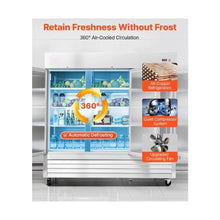 Large Capacity 85 Inch Commercial Reach In Refrigerator 69 Cu.Ft 3 Door Stainless Steel Upright Fridge with Auto-Defrost & Digital Controls