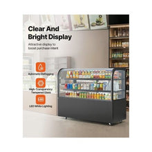 17.6 Cu.Ft. Commercial Curved Refrigerated Dessert Display Case, 550L Bakery Showcase with TURBO Cooling