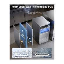 Professional Stainless Steel Commercial Ice Maker Machine 100 lbs/24H with 35 lbs Storage Bin