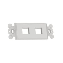 2 Port Screw Mount Module Rectangular Adapter Frame White NK2RMFWH