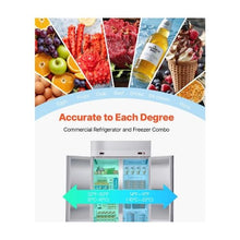 48 Inch Stainless Steel Commercial Upright Refrigerator & Freezer Combo with Digital Temperature Control