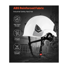 Type 2 Class C Industrial Safety Helmet ANSI Z89.1 ABS Hard Hat with 6-Point Ratchet Suspension Adjustable Vented Construction Helmet