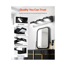 6000K Waterproof Modern Decorative 3-Light LED Wall Mounted Bathroom Light Fixture for Indoor Use