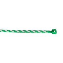 Cross Section Striped Miniature Cable Tie Green With White PLT1M-L5-10 (Pack of 1000)