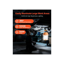 Durable 100W LED High Brightness Temporary Construction Site Work Light 14,400 Lumens 5000K Daylight