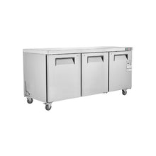 Commercial 72 Inch 3-Door Refrigerated Sandwich & Salad Prep Table with 20 Cu. Ft. Capacity
