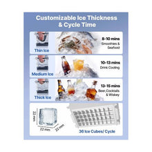 Automatic Commercial Built-In or Freestanding Ice Maker Machine with Pump 100 lbs/24H with 30 lb Storage Bin