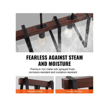 Adjustable 4 Light E26 Industrial Farmhouse Pendant Fixture Metal Ceiling Light Fixture Black