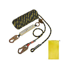 100 FT Vertical Fall Protection Lifeline with Rope Grab & Shock Absorber 30 kN Breaking Strength