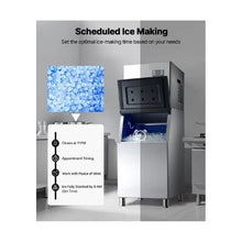 High Capacity Commercial Ice Making Machine with 550LB Daily Output and 300LB Storage Bin