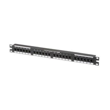 24 Port Category 6 Punchdown Keystone Flat Patch Panel Kit Black NK6PPG24Y