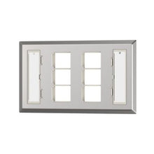 6 Port Stainless Steel Flat Faceplate With Label Pocket Metallic NKF6S