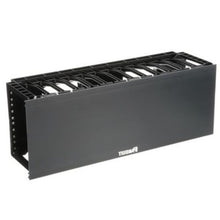 4RU High Capacity Horizontal Single Sided Cable Manager Black NMF4