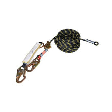 100 FT Vertical Fall Protection Lifeline with Rope Grab & Shock Absorber 30 kN Breaking Strength