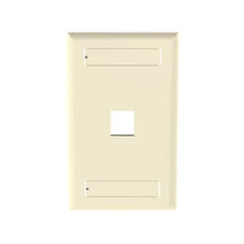 Single Gang Flush Mount Screw On Faceplates With Labeling Electric Ivory NK1FEIY