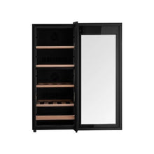 32 Bottle Dual Zone Wine Cooler Refrigerator with Glass Door & Adjustable Temperature Control