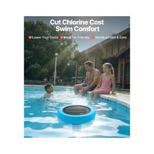 45,000 Gal Solar Copper Pool Ionizer Round Floating Pool Water Cleaner & Purifier with Copper Anode