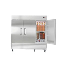 85 Inch Commercial Reach In Freezer 66.9 Cu.Ft. 3-Door Stainless Steel Upright Freezer with Auto Defrost & Adjustable Shelves